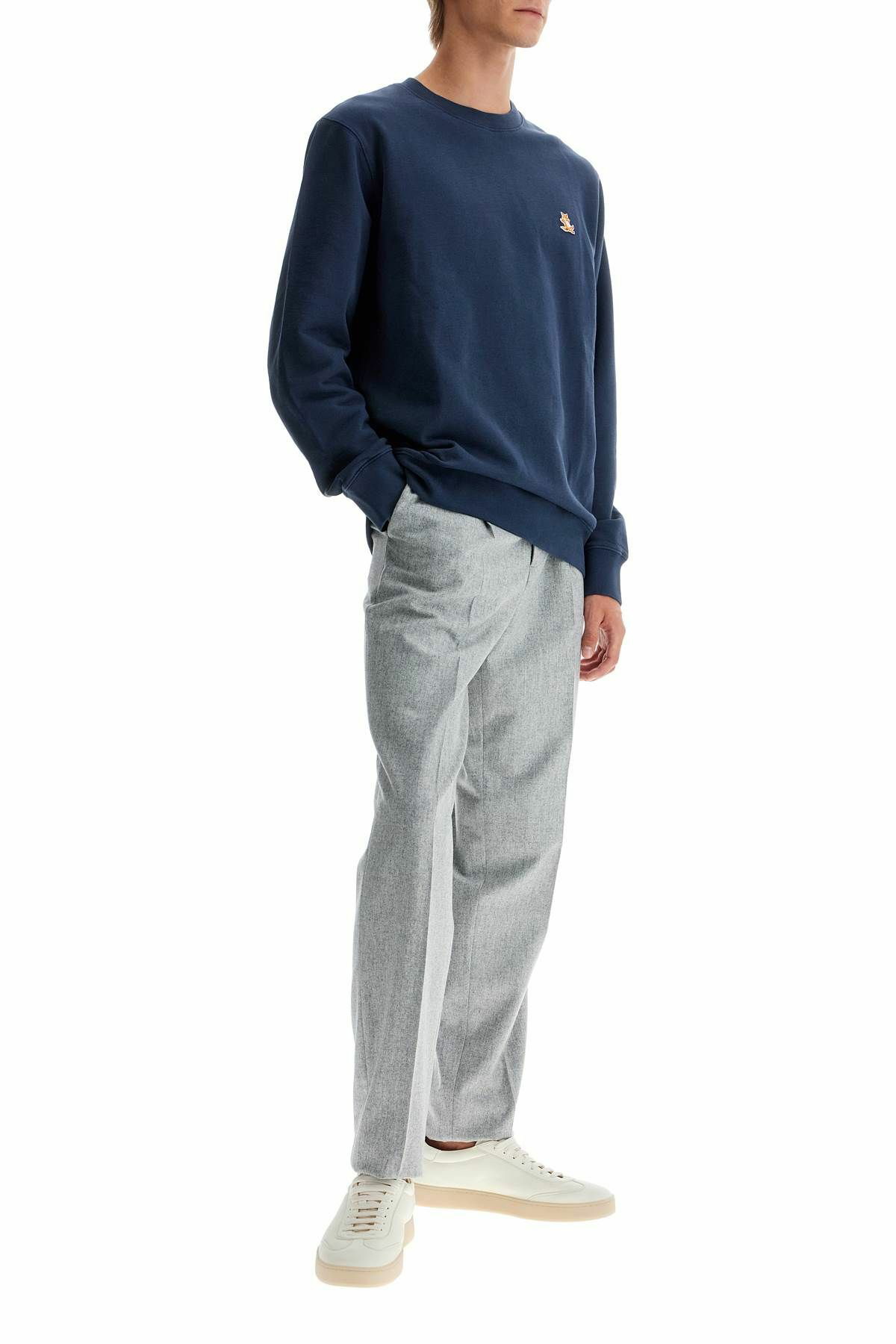 MAISON KITSUNE 'chillax fox patch sweat Blue Maison Kitsune