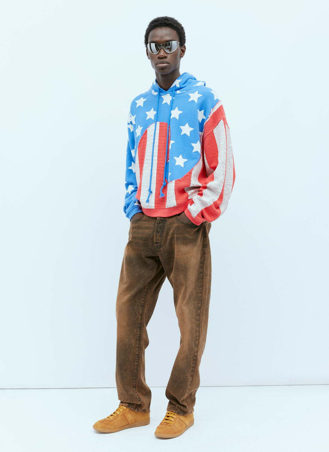 ERL Stars And Stripe Swirls Hooded Sweatshirt