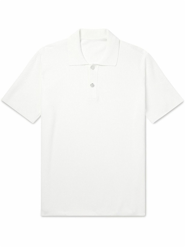 Photo: Jacquemus - Logo-Jacquard Piqué Polo Shirt - White