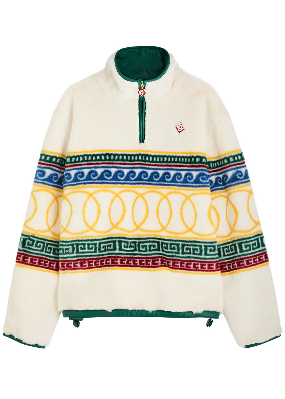 Casablanca Les Anneaux Printed Faux fur Sweatshirt Multicoloured