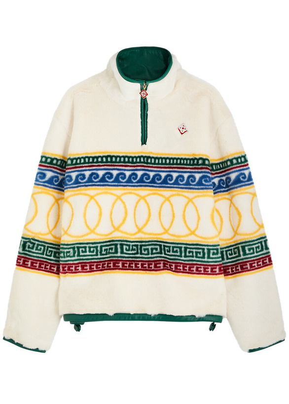 Photo: Casablanca Les Anneaux Printed Faux fur Sweatshirt Multicoloured
