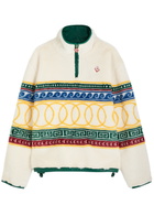 Casablanca Les Anneaux Printed Faux fur Sweatshirt Multicoloured