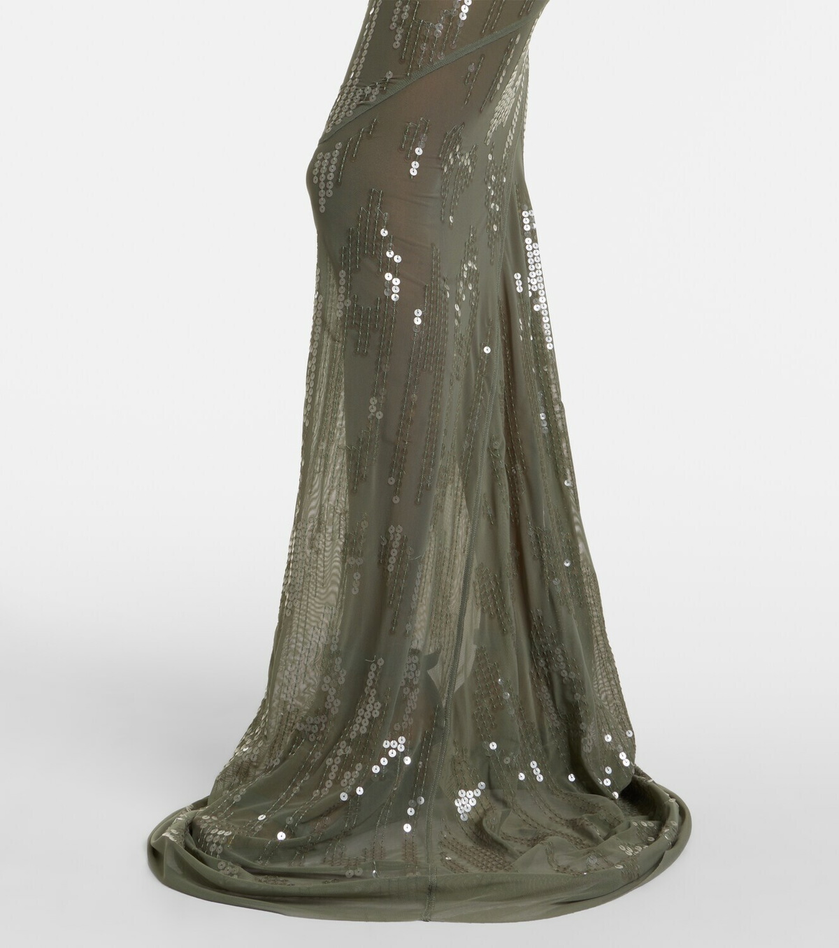 Rick Owens Sequined sheer tulle gown