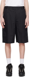 GR10K Black Poplin Cargo Shorts