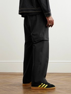 DIME - Convertible Straight-Leg Logo-Print Stretch-Nylon Trousers - Black