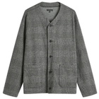 Engineered Garments Men's Knit Cardigan in Black/Grey Glen Plaid