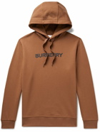 Burberry - Logo-Print Cotton-Jersey Hoodie - Brown