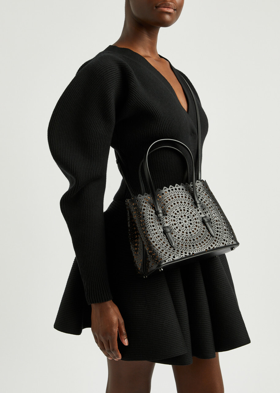 ALAIA☆MINA 25 2WAY トート クロスバッグ BLACK ALAÏA Mina Bags | Leather Tote Bags | ALAÏA US