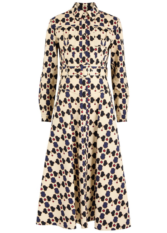 Photo: Borgo DE Nor Briele Printed Stretch-cotton Midi Dress Multicoloured