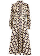 Borgo DE Nor Briele Printed Stretch-cotton Midi Dress Multicoloured
