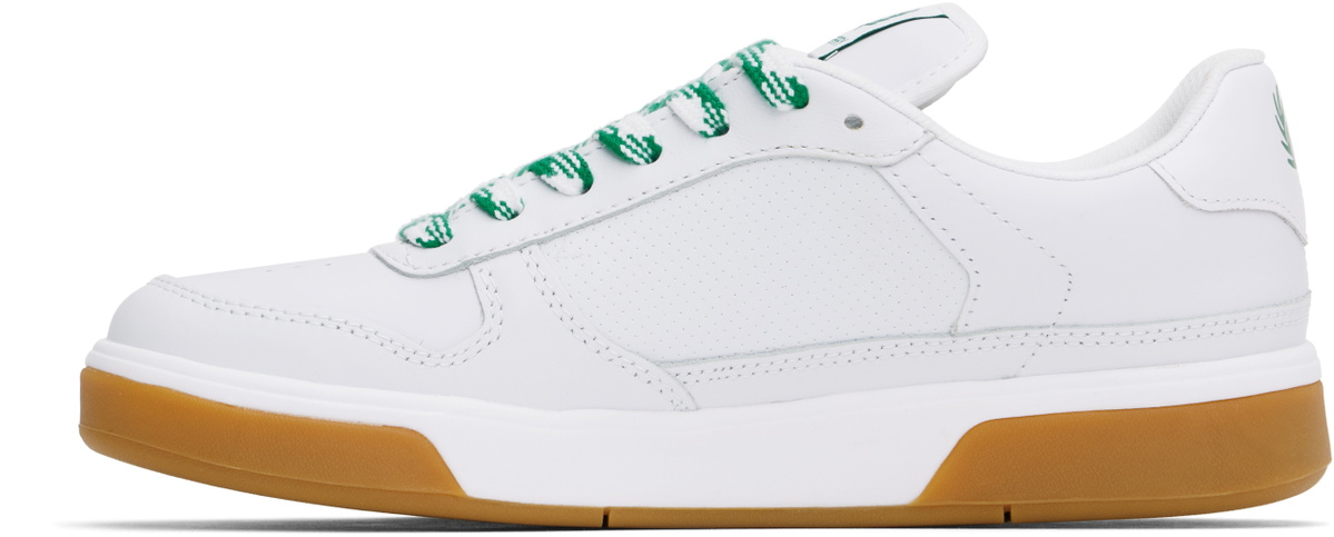 Fred Perry White & Green B300 Sneakers