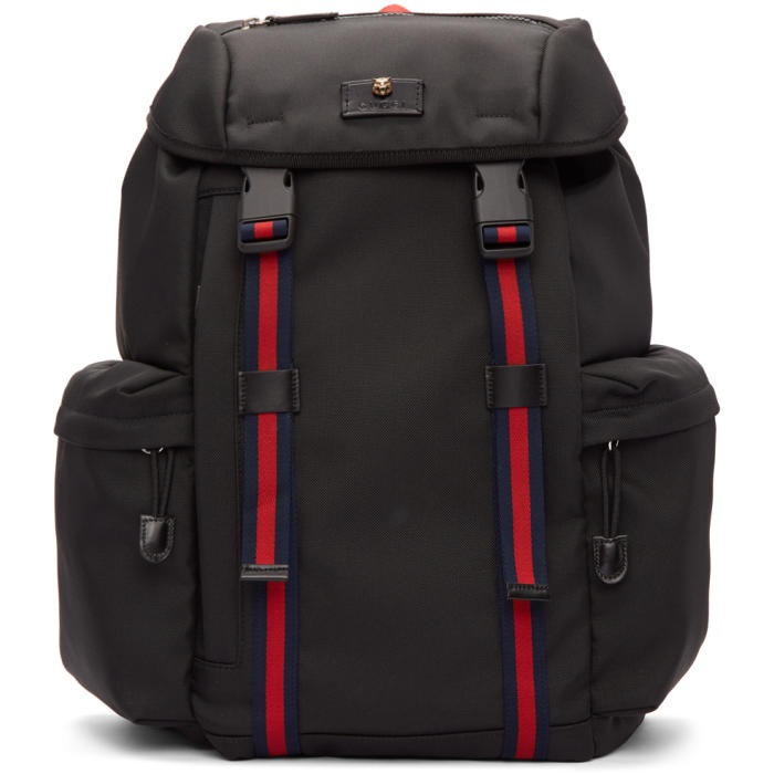 Photo: Gucci Black Canvas Flap Backpack 