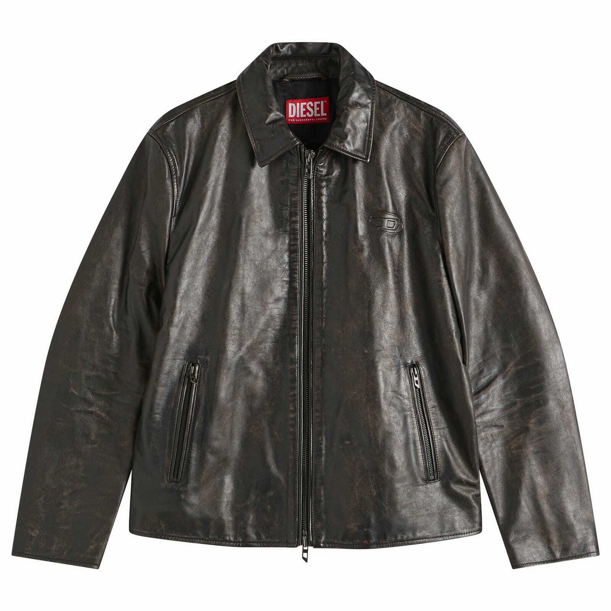 Diesel Men's Leather Jacket in Black
