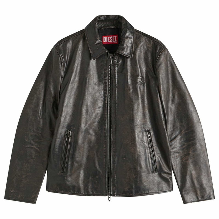 Photo: Diesel Men's Leather Jacket in Black