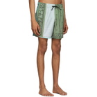 Amiri Green Bandana Reconstructed Swim Shorts