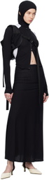 JOHANNA PARV Black & White Crewneck Maxi Dress