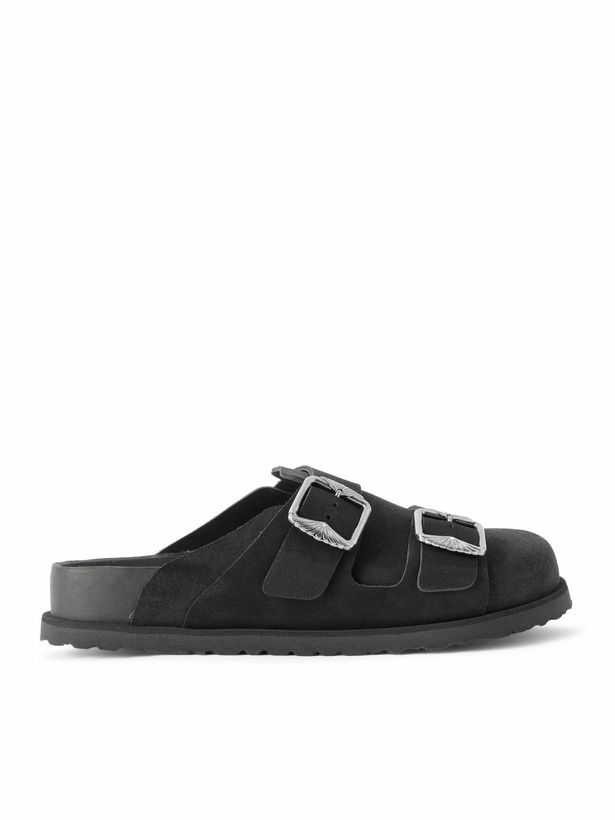 Photo: BIRKENSTOCK 1774 - 222 West Suede Clogs - Black
