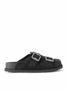 BIRKENSTOCK 1774 - 222 West Suede Clogs - Black
