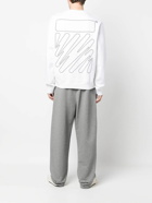 OFF-WHITE - Logo Cotton Crewneck Sweatshirt