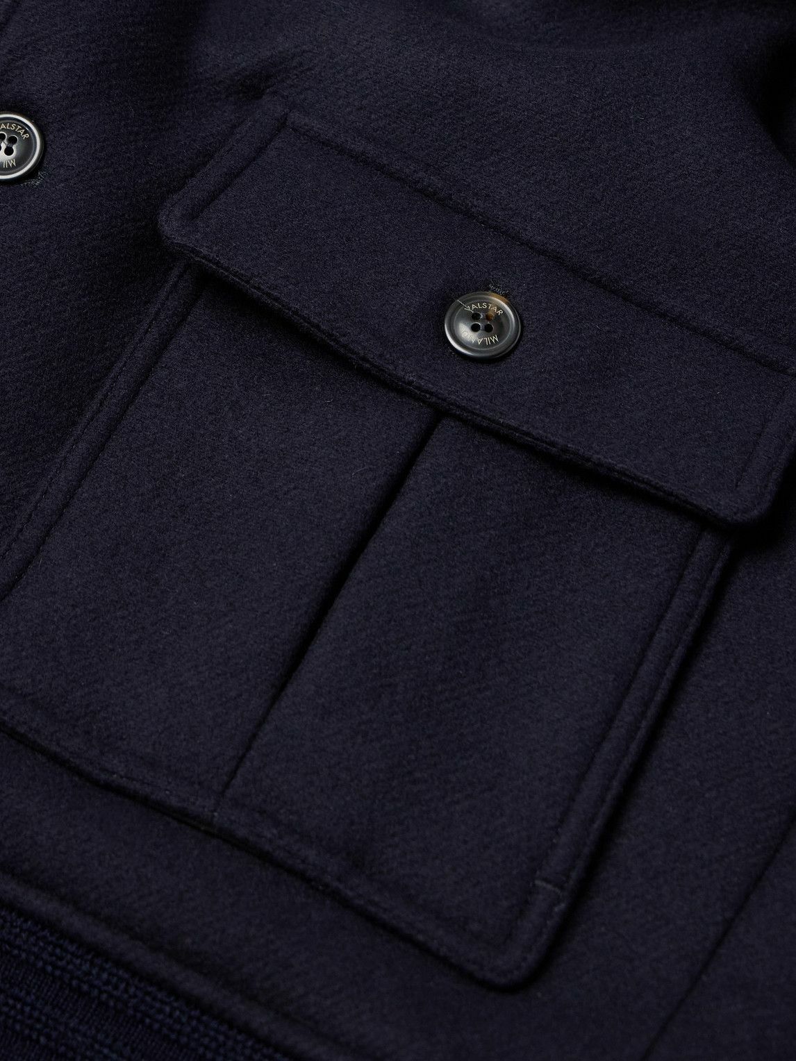 Valstar - Virgin Wool Bomber Jacket - Blue
