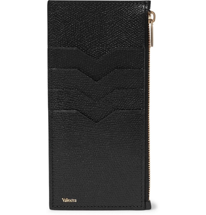 Photo: Valextra - Full-Grain Leather Zipped Cardholder - Men - Black