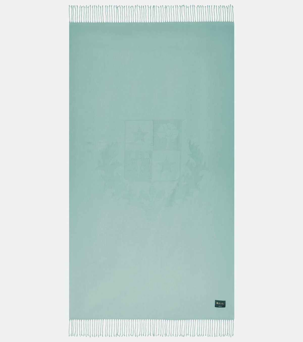 Loro Piana Crest cotton jacquard blanket