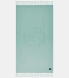 Loro Piana Crest cotton jacquard blanket