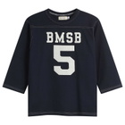 Beams Boy Women's 3/4 Sleeve Football T-Shirt in Navy