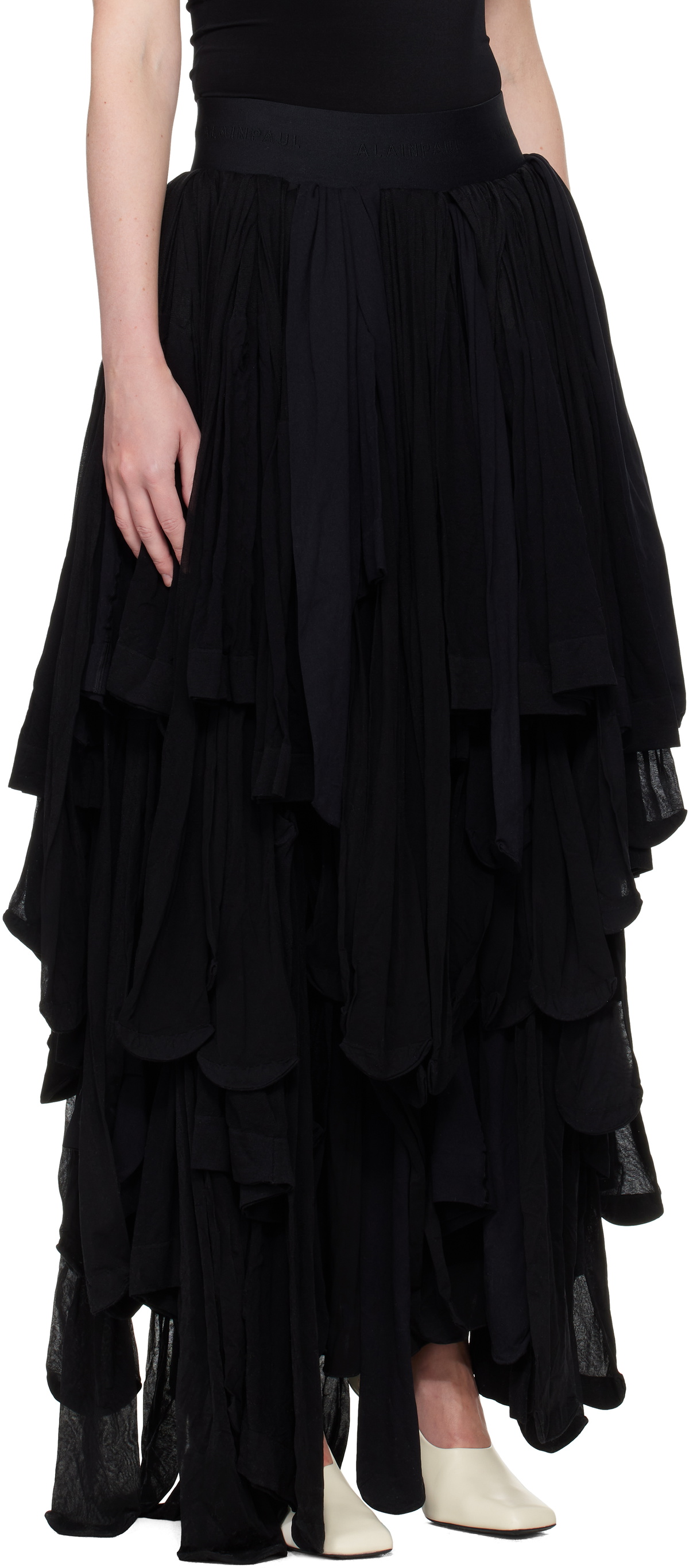 ALAINPAUL Black Tights Maxi Skirt