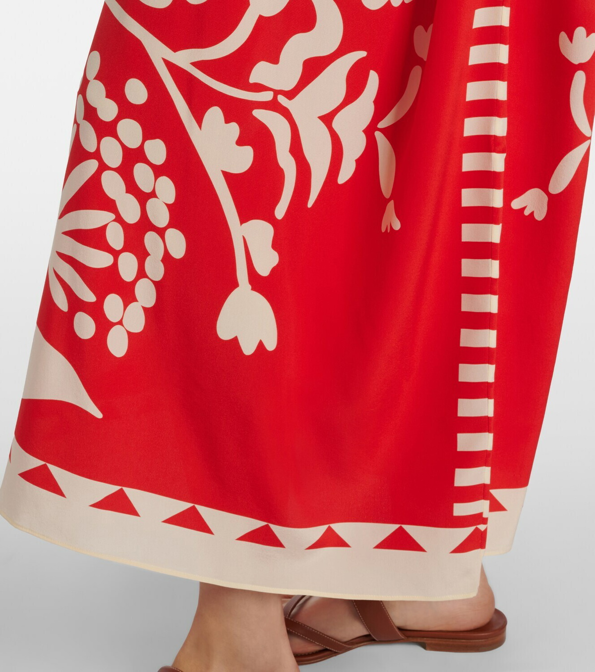 Eres Belted printed silk kaftan