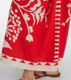 Eres Belted printed silk kaftan