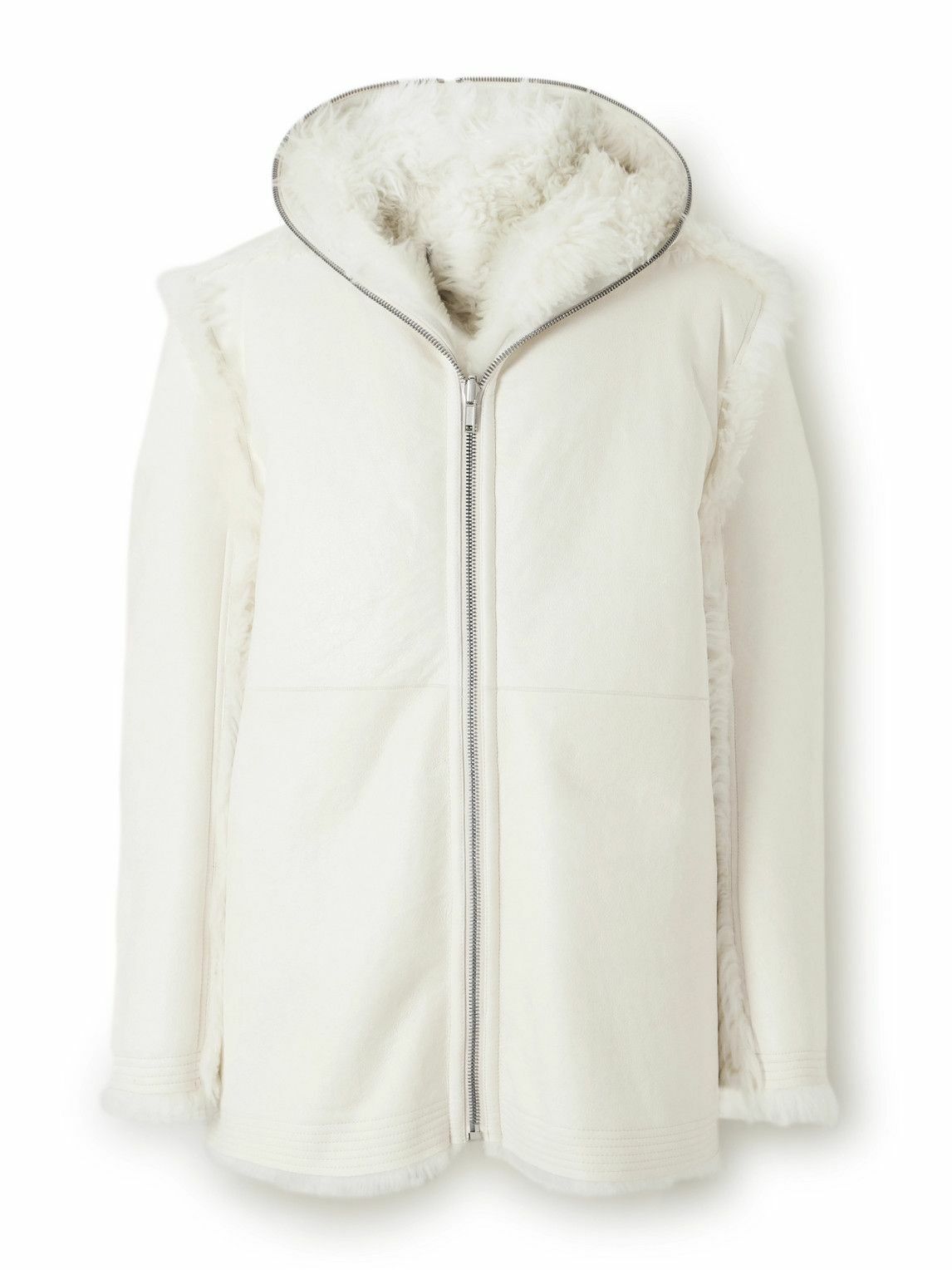 Rick Owens Orange Hooded Liner Down Coat Rick Owens