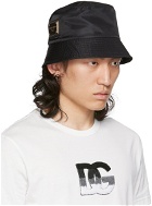 Dolce & Gabbana Black Branded Plate Bucket Hat