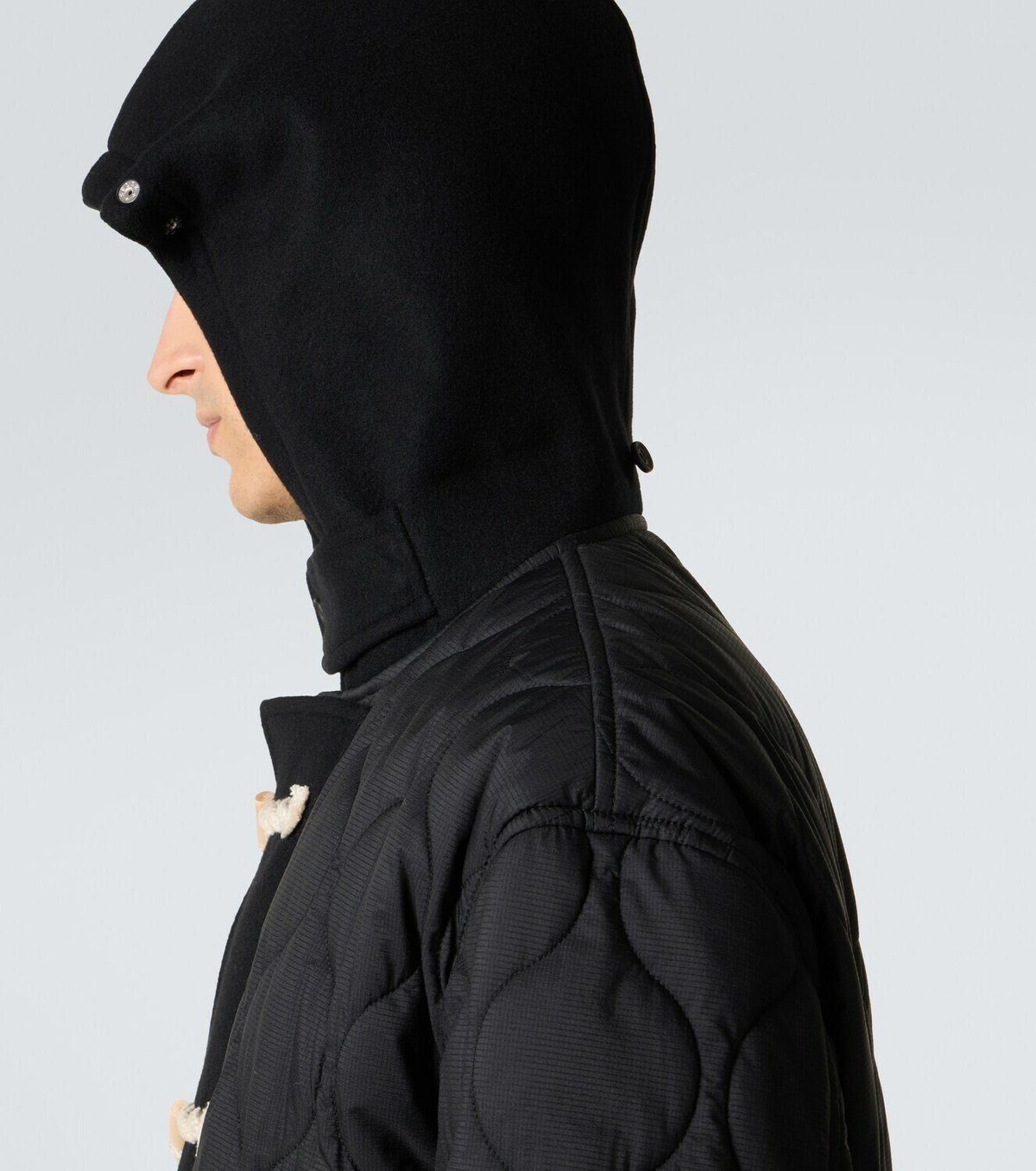 Comme des Garçons Homme Quilted wool duffel coat