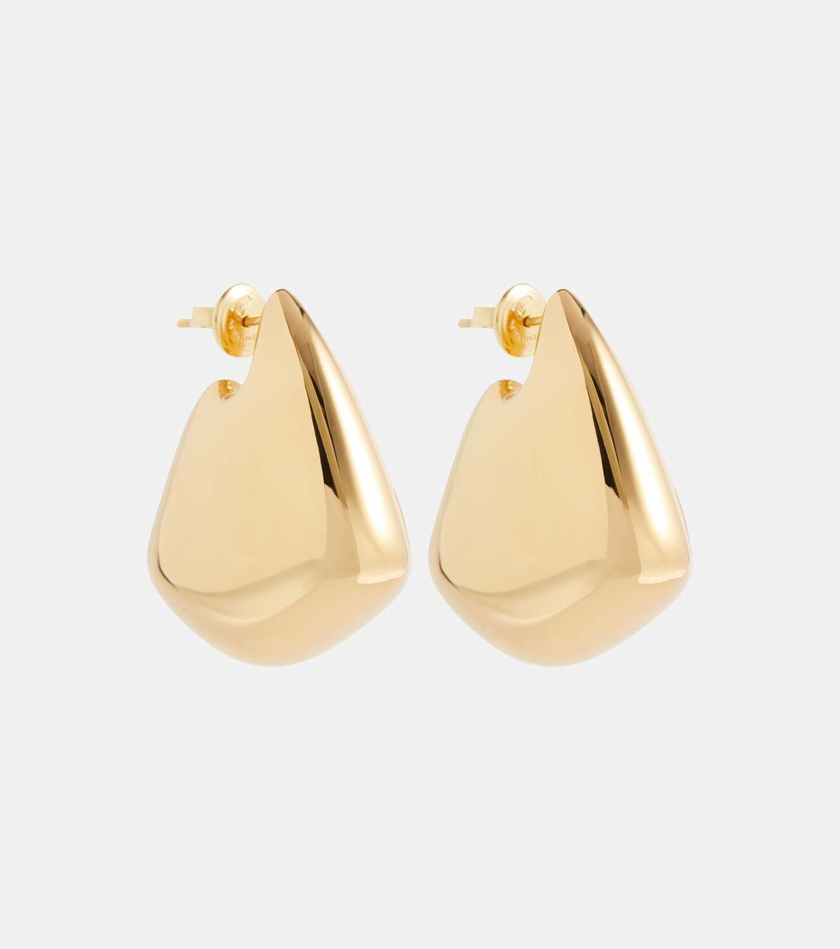 Bottega Veneta Fin Small 18kt gold-plated sterling silver earrings