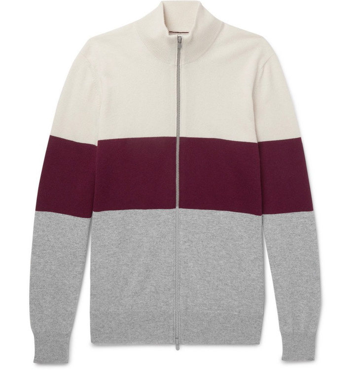 Photo: Brunello Cucinelli - Colour-Block Cashmere Zip-Up Cardigan - Men - Multi