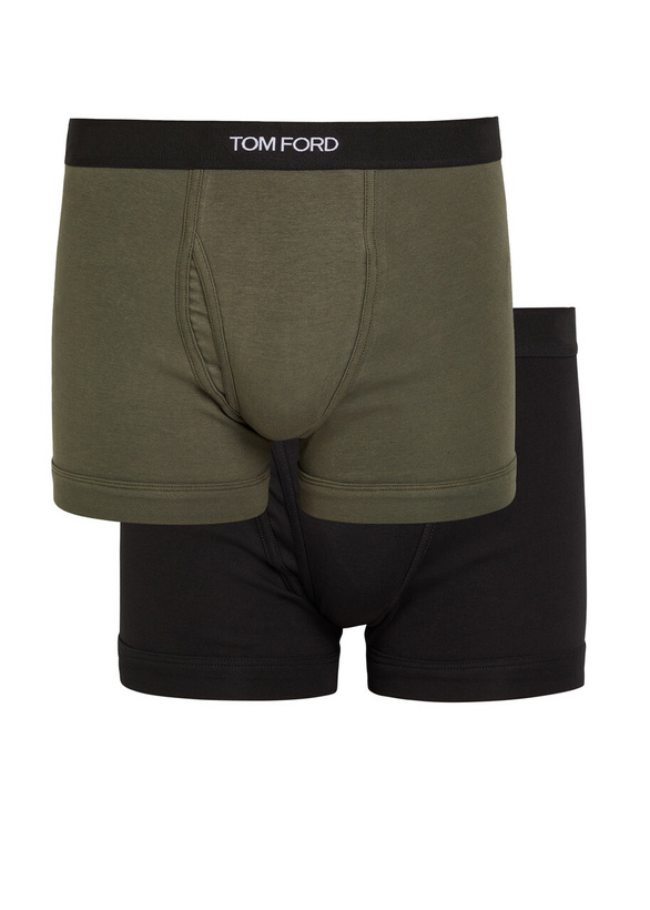 Photo: Tom Ford Stretch-cotton Boxer Briefs set of two Black