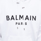 Balmain Men's Classic Paris Popover Hoody in White/Black