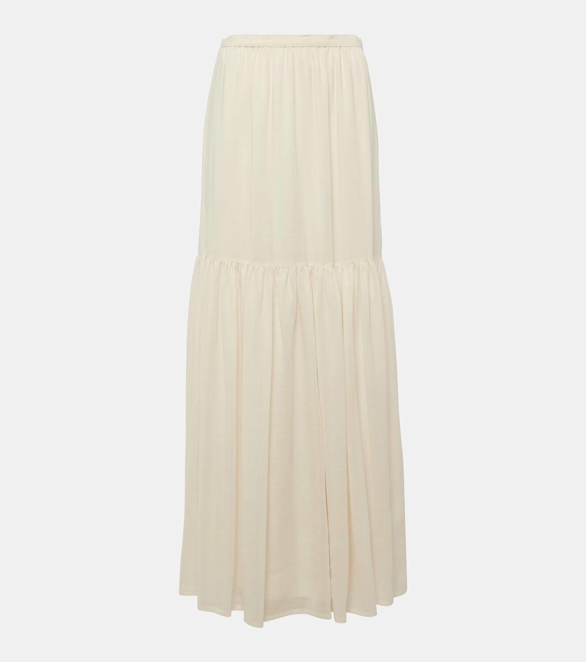 Max Mara Cafila pleated virgin wool maxi skirt Max Mara