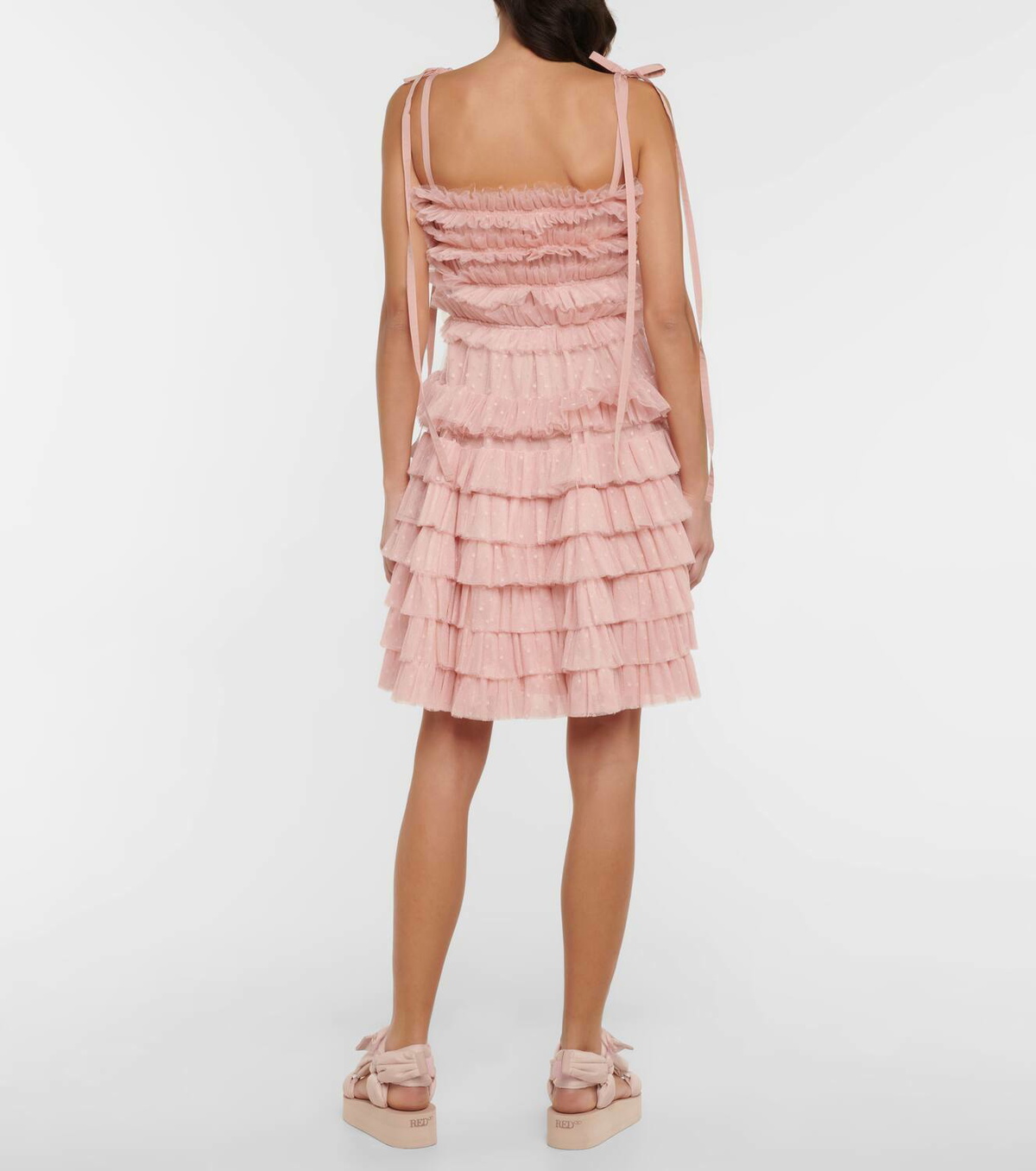 REDValentino Point d'esprit tulle minidress