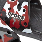Crocs Classic Printed Camo Clog in Black/Red