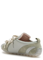 Simone Rocha Ballerina Grip Panelled Satin Sneakers Grey