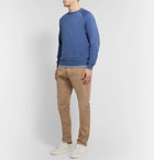 Brunello Cucinelli - Contrast-Tipped Cotton-Jersey Sweatshirt - Blue