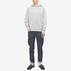 Maison Kitsuné Men's Embroidered Cordless Hoodie in Light Grey Melange