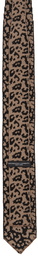 Engineered Garments Brown Leopard Jacquard Knit Tie