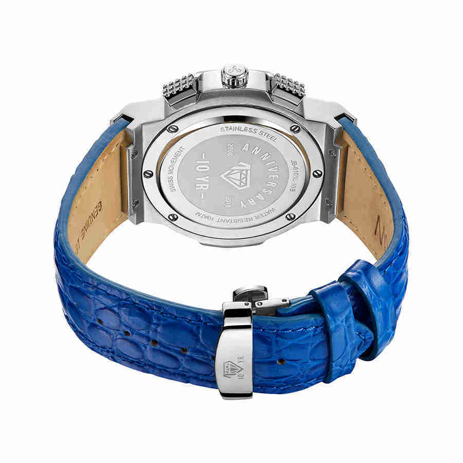 JBW Saxon 10 Year Quartz Crystal Mens Watch JB-6101L-10B