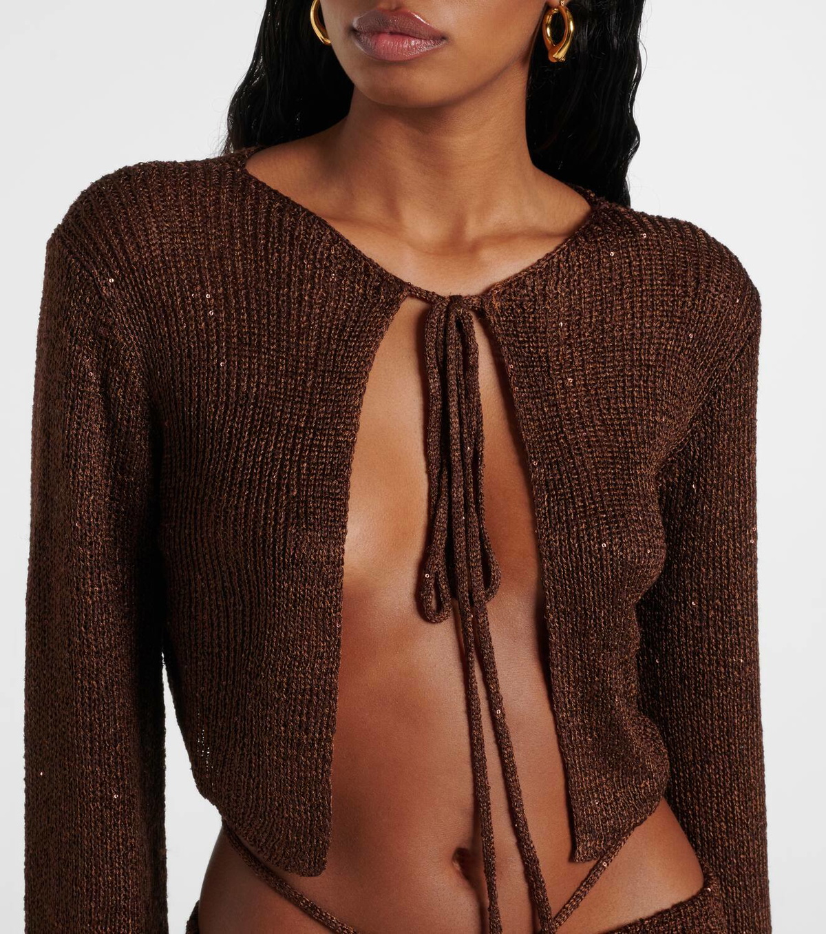 Bananhot Alma sequined knitted cardigan