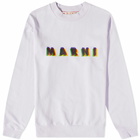 Marni Men's Logo Crew Neck Sweatshirt in Dahlia