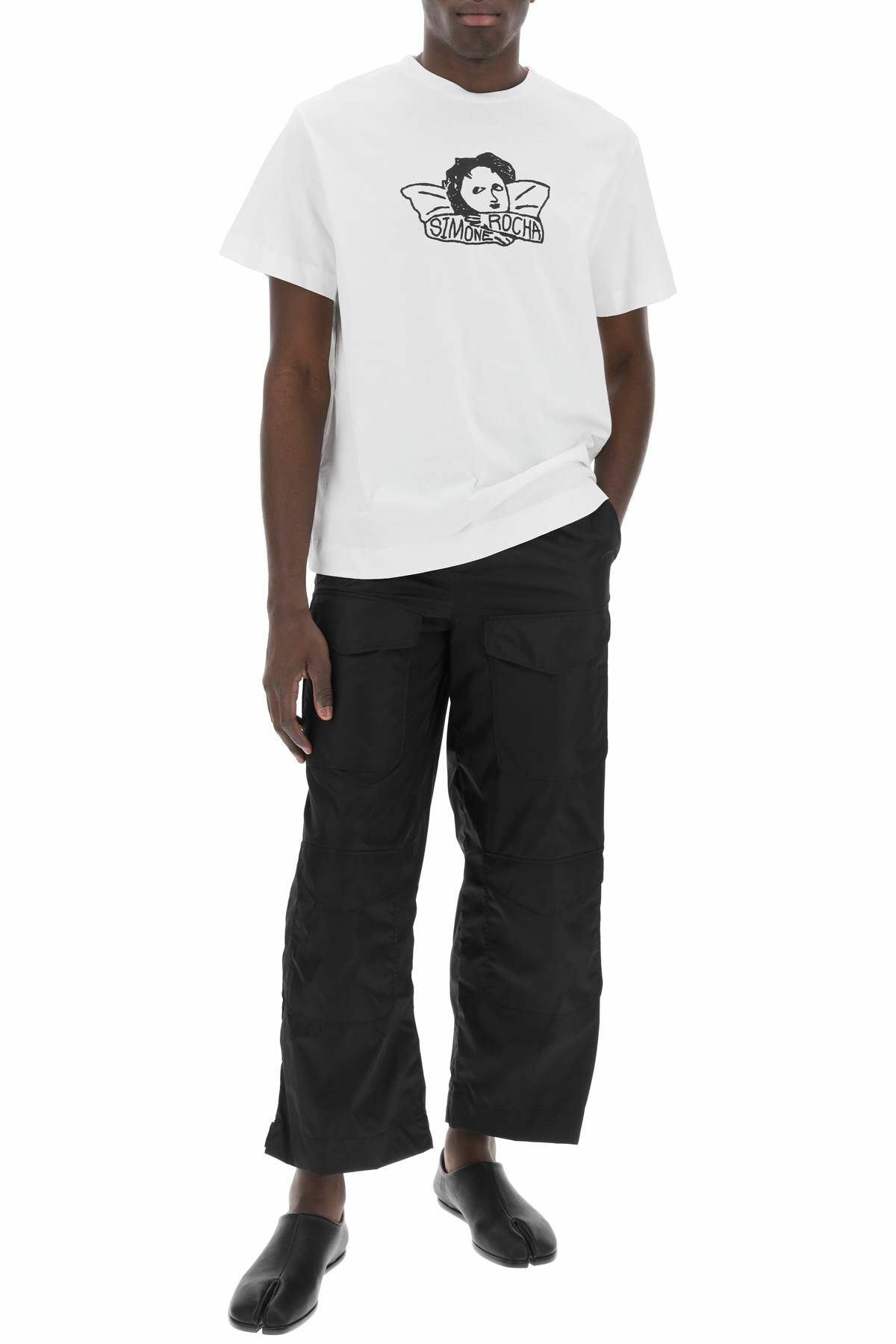 SIMONE ROCHA nylon cargo pants for men Black Simone Rocha
