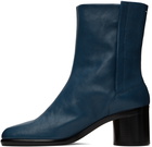 Maison Margiela Navy Mid Heel Tabi Boots